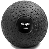 Yes4All Slam Balls (black & blue) 10-40lbs for Strength and Crossfit Workout – Slam Medicine Ball