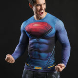 Superman Fitness Compression Shirt in Blue-Best Superhero Clothes online