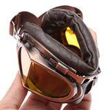 Retro Steampunk Copper Motorcycle Goggles
