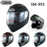 Motorcycle Helmet Unisex Double Lens Uncovered Helmet Off-road Safety Helmet Bright black and white lines_S