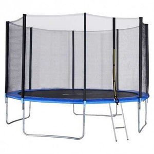 12' Trampoline with Enclosure Net Spring Pad & Ladder