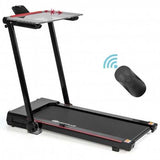2.25HP 3-in-1 Folding Treadmill with Table Speaker Remote Control-Black