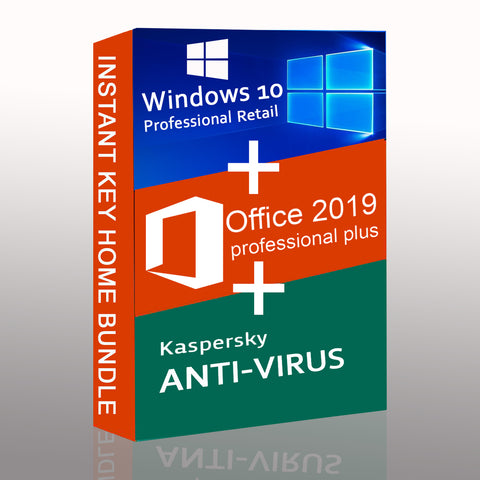 Windows 10 Pro + Office 2019 Pro Plus + Kaspersky Antivirus 2021