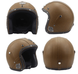 Vintage Helmet with Synthetic Leather (Cow texture)-Colinas Store