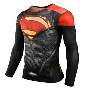 Superman Fitness Compression Shirt Shining-Best Superhero Clothes online