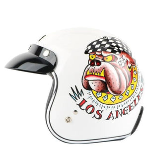  motorcycle helmet with a Pit-Bull face